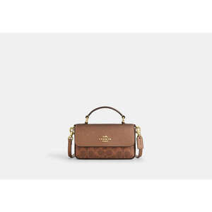 COACH Mini Josie Top Handle Bag In Signature Canvas